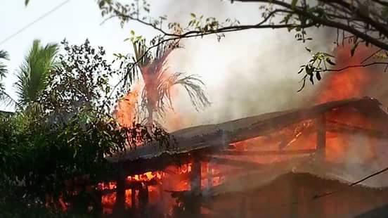 ေျမာက္ဦးႏွင့္ စစ္ေတြတြင္ မီးေလာင္ (ဓာတ္ပံု)