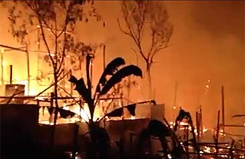 ထိုင္းနယ္စပ္ ကရင္ဒုကၡသည္စခန္း မီးေလာင္၊ ေနအိမ္ ၁၆ လံုးပ်က္စီး