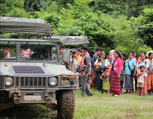 ထိုင္း​- ျမန္မာနယ္စပ္တြင္ စစ္​ေဘး​တိမ္း​ေ႐ွာင္မႈ ​ေလ့​က်င့္​ခန္း​မ်ား​လုပ္