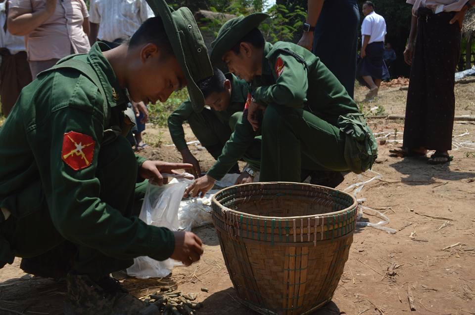လွည္းကူးၿမိဳ႕နယ္တြင္ ေခ်ာတုိင္တက္ရန္ တြင္းတူးရာမွ က်ည္ဆန္မ်ား ေတြ႔ရွိ