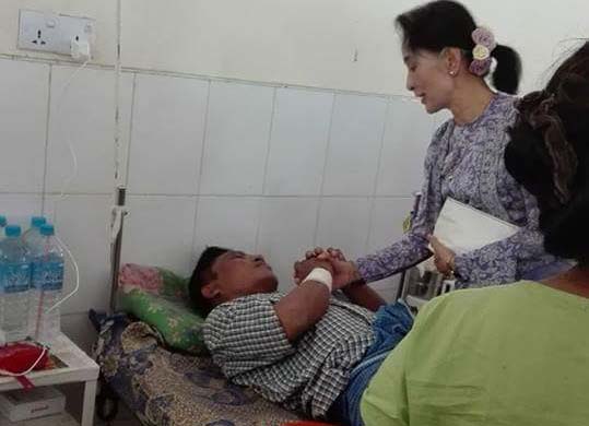 ေဒၚေအာင္ဆန္းစုၾကည္ ေနျပည္ေတာ္ကုတင္ ၁၀၀၀ ေဆး႐ုံသို႔ သြားေရာက္ၾကည့္႐ႈ