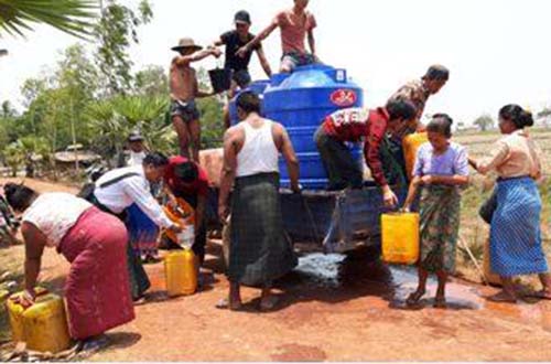 မြန္ျပည္နယ္ ေက်းရြာအခ်ိဳ႔တြင္ ရြာလံုးကၽြတ္ေရတြင္းမ်ား ခန္းေျခာက္