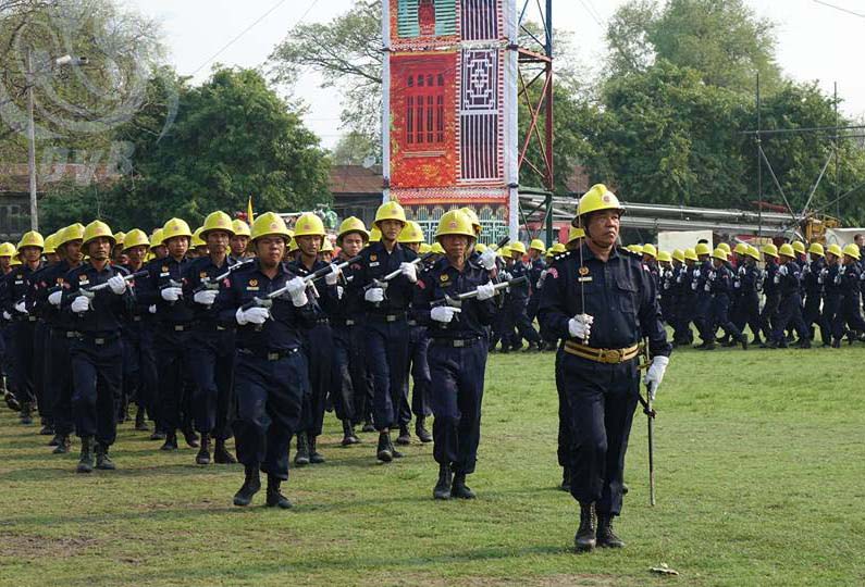 ျမန္မာႏိုင္ငံမီးသတ္တပ္ဖြဲ႔ေန႔အခမ္းအနား အႀကိဳျပင္ဆင္မႈ ျပဳလုပ္ (ဓာတ္ပံု)