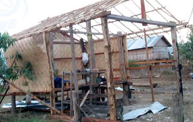 ကေလးၿမိဳ႕တြင္ ေလျပင္းတိုက္ခတ္၊ ေနအိမ္အမ်ားအျပား ပ်က္စီး