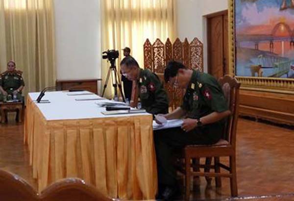 တပ္မေတာ္သတင္းစာရွင္းပြဲ ေနျပည္ေတာ္တြင္ က်င္းပ (သတင္းဓာတ္ပံု)
