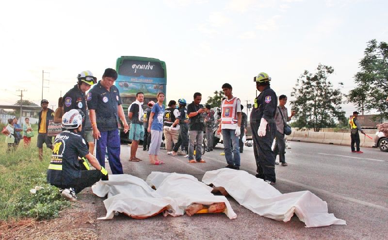 ထိုင္းတြင္ အလုပ္လာလုပ္သည့္ ျမန္မာမ်ား ယာဥ္တိုက္မႈျဖစ္၊ ၃ ဦးေသဆံုး