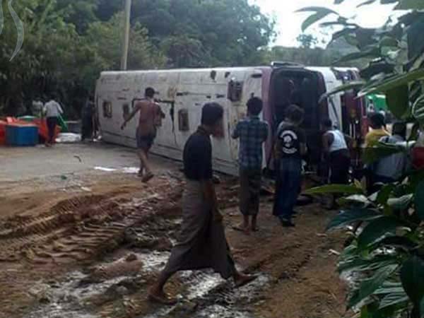 စစ္ေတြ-ရန္ကုန္ေျပးဆြဲေနသည့္ မင္းထက္သာယာဥ္တိမ္းေမွာက္၊ ခရီးသည္ ၂ ဦးေသဆုံး