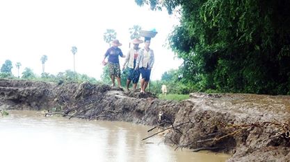 ပန္းေတာင္းတြင္ ေရႀကီးၿပီးေနာက္ လမ္းႏွင့္ တာမ်ား ပ်က္စီး၊ သြားလာေရးခက္ခဲ