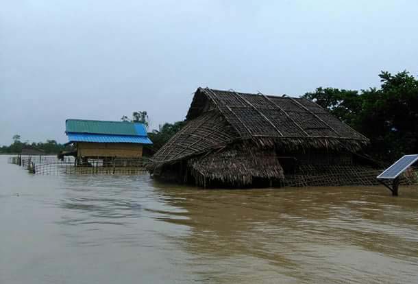 မင္းျပားၿမိဳ႕နယ္ ရြာေပါင္း ၂၅ ရြာ ေရႀကီးေရလွ်ံမႈ ျဖစ္ေပၚ (႐ုပ္သံ)