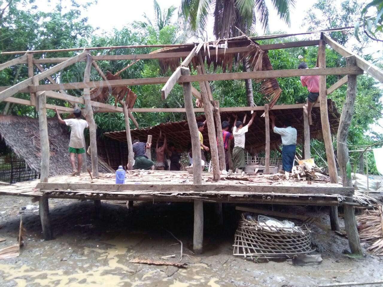 ေရႀကီးမႈေၾကာင့္ ရခိုင္ျပည္နယ္ မင္းျပားမွာ ေနအိမ္၂၀ ေက်ာ္ ပ်က္စီး
