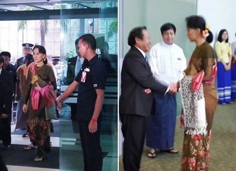 ေဒၚေအာင္ဆန္းစုၾကည္ အာဆီယံအစည္းအေ၀းတက္ရန္ လာအိုႏိုင္ငံကိုထြက္ခြာ