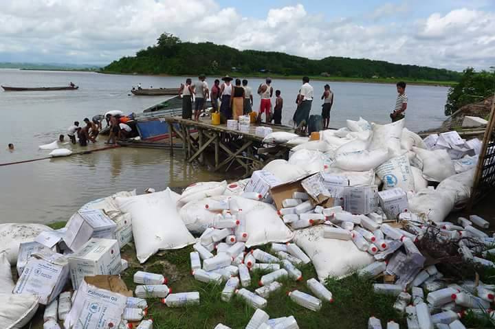 က်ပ္သိန္း ၁၇၀ ေက်ာ္ ေရေဘးသင့္ ကယ္ဆယ္ေရးပစၥည္းတင္ စက္ေလွနစ္ျမဳပ္