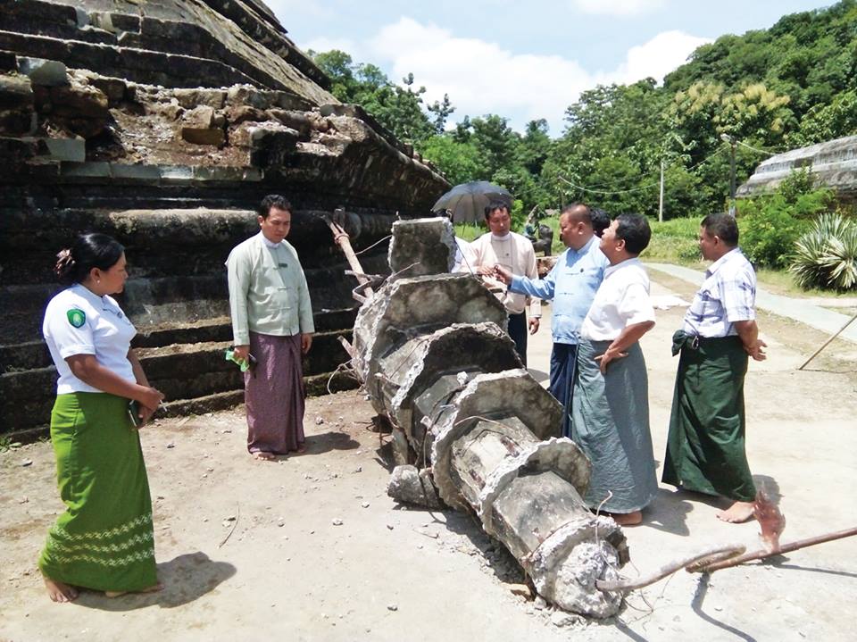 ေျမာက္ဦးရွိ ေရွးေဟာင္းအေမြအႏွစ္ဘုရားမ်ား ငလ်င္ဒဏ္ေၾကာင့္ပ်က္စီး