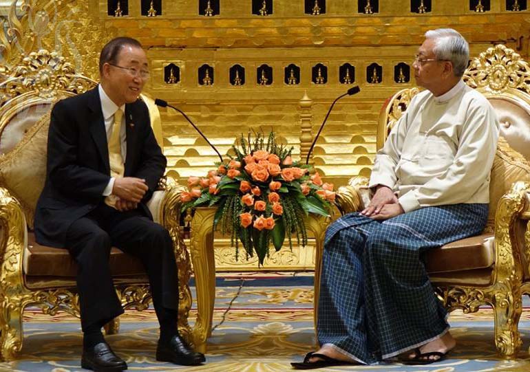 ႏုိင္ငံေတာ္ သမၼတႏွင့္ ကုလသမဂၢ အေထြေထြအတြင္းေရးမႉးခ်ဳပ္တုိ႔ ေတြ႔ဆုံ