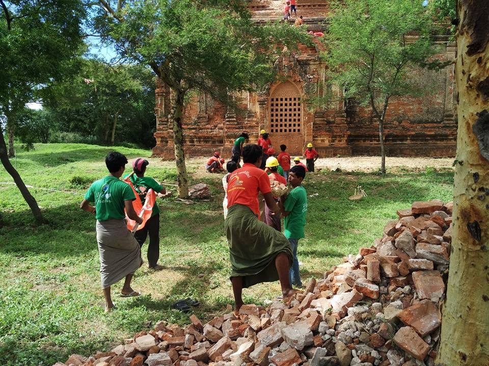 ငလ်င္သင့္ ပုဂံဘုရား ရွင္းလင္းေရး လူေထာင္ခ်ီလုပ္ေန၊ စီမံမႈပိုင္း အားနည္းဟုဆို