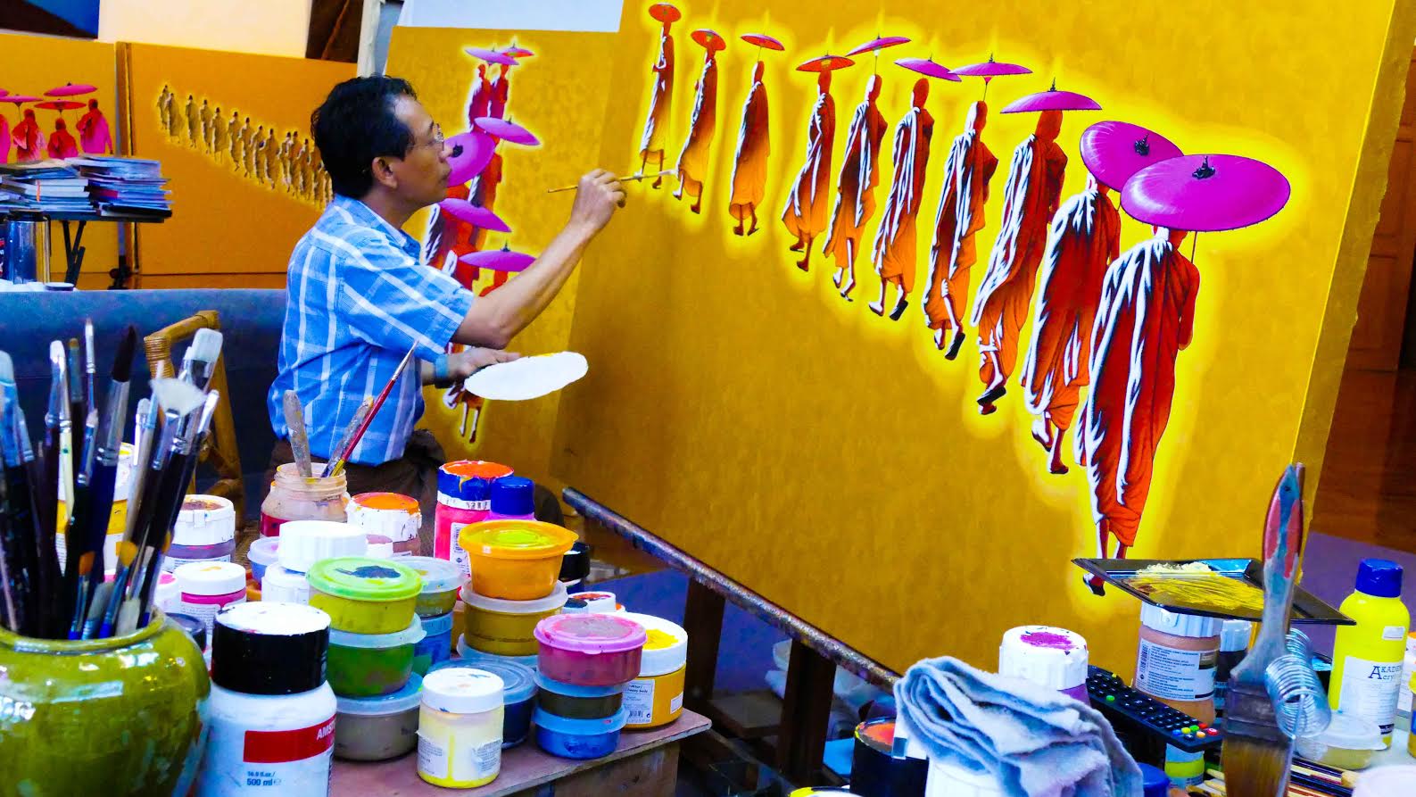 ျမန္မာ့ပန္းခ်ီပညာ႐ွင္ ကုိမင္းေဝေအာင္၏ ၆ ႀကိမ္ေျမာက္ပန္းခ်ီျပပြဲ လန္ဒန္ၿမိဳ႕တြင္ ျပသမည္