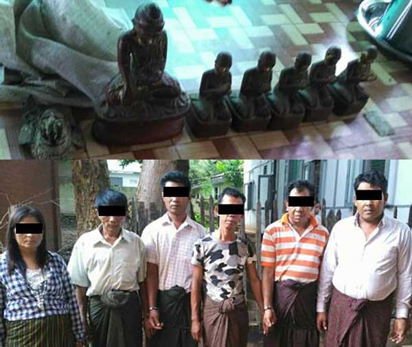 မိတၳီလာတြင္ ဘုရားသူခိုးမ်ား ဖမ္းမိ