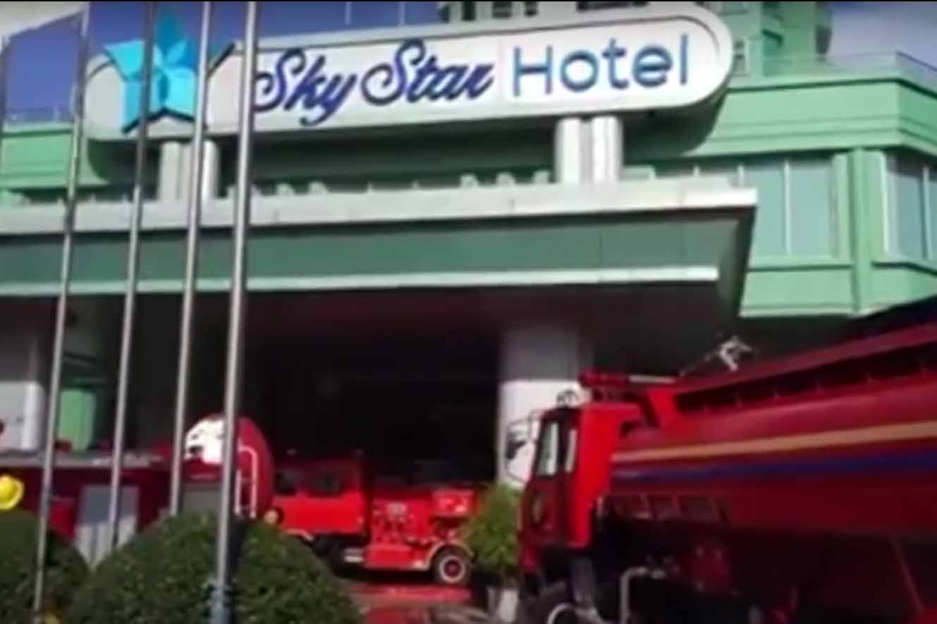 SKY Star Hotel တြင္ မီးေလာင္မႈ (႐ုပ္သံ)
