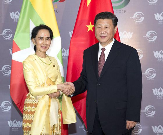 တ႐ုတ္သမၼတႏွင့္ ေဒၚေအာင္ဆန္းစုၾကည္တို႔ ဂိုအာၿမဳိ႕တြင္ေတြ႔ဆံု
