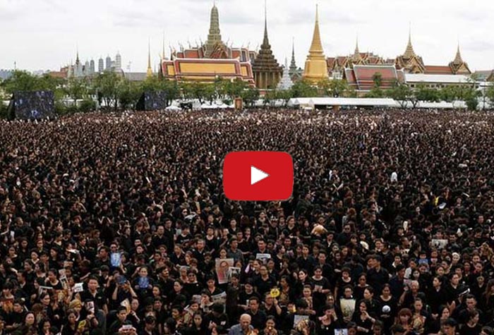 နတ္ရြာစံထိုင္းဘုရင္ထံ လာေရာက္ဂါရ၀ျပဳသူ မ်ားျပား (႐ုပ္သံ)