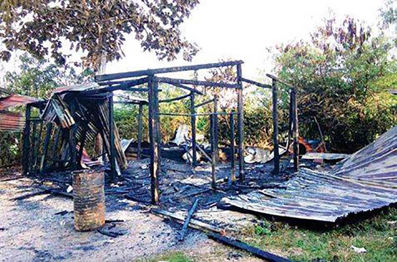 မိုင္း႐ႉးၿမိဳ႕နယ္ သစ္ေတာ႐ုံး မီးေလာင္