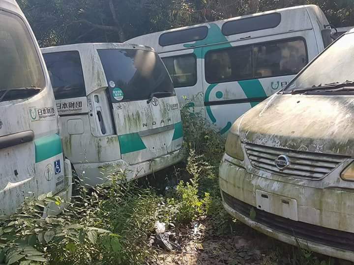 ဂ်ပန္ကလႉဒါန္းသည့္ လူနာတင္ကားမ်ား ၂ ႏွစ္ေက်ာ္ၾကာ အသုံးမျပဳပဲ ပစ္ထားခံရ
