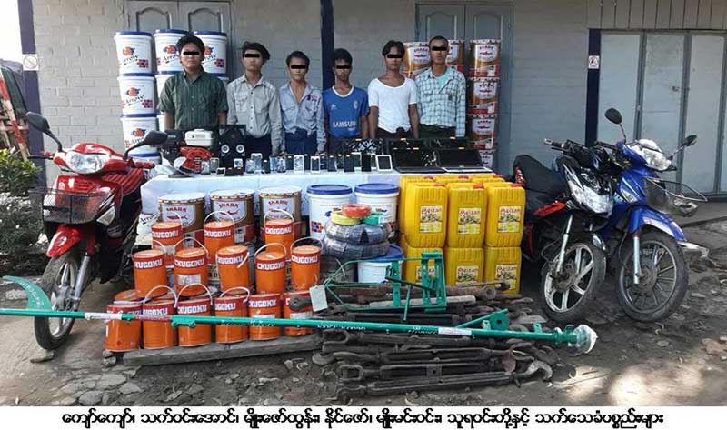 လႈိင္ျမစ္ကမ္းတေလွ်ာက္ အုပ္စုဖဲြ႔ မ်က္ႏွာဖုံးစြပ္၍ ခိုးမႈက်ဴးလြန္သူမ်ား ဖမ္းမိ