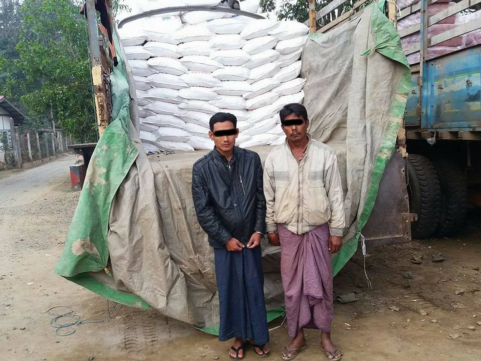 မိုးေကာင္းတြင္ ၁၀ ဘီးယာဥ္ျဖင့္ သယ္လာသည့္ အမိုနီယမ္ႏိုက္ထရိတ္မ်ား ဖမ္းမိ