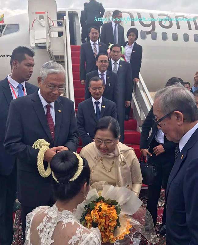 သမၼတ ဦးထင္ေက်ာ္ ကေမာၻဒီးယားႏုိင္ငံကုိ ခ်စ္ၾကည္ေရးခရီး သြားေရာက္