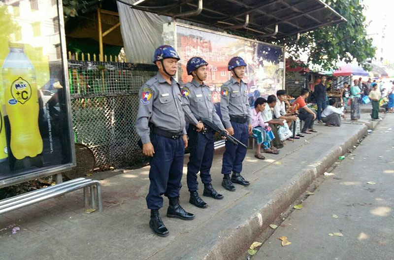 ရန္ကုန္တိုင္း ၄ ခ႐ုိင္တြင္ လံုၿခံဳေရးတိုးျမႇင့္