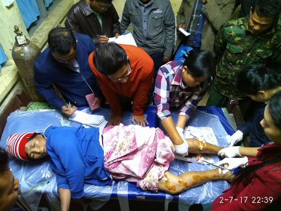 မိုးေကာင္းၿမိဳ႕နယ္တြင္ မိုင္းေပါက္ကြဲမႈေၾကာင့္ တိုင္းရင္းသူ ၁ ဦးဒဏ္ရာရ