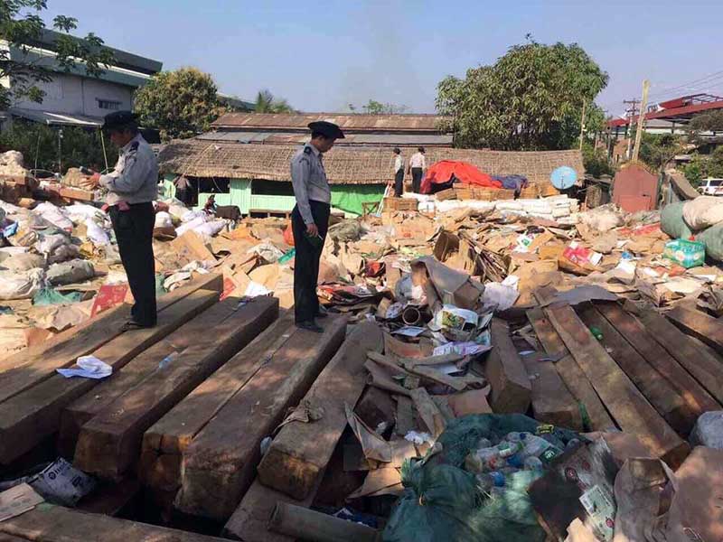 ရန္ကုန္တြင္ ၁၅ ရက္အတြင္း သစ္တန္ခ်ိန္ ၁၀၀၀ ေက်ာ္ ဖမ္းဆီးရမိ
