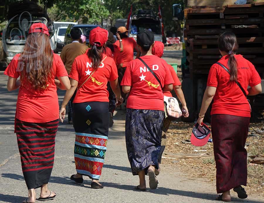 ၾကားျဖတ္ေရြးေကာက္ပြဲအတြက္ အန္အယ္လ္ဒီပါတီ၀င္မ်ား ရန္ကုန္တြင္ မဲဆြယ္