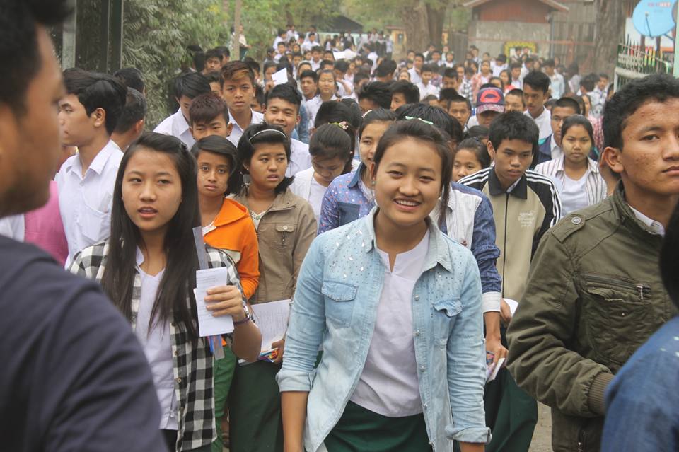 ကေလးၿမိဳ႕ တကၠသိုလ္ဝင္တန္းစာေမးပြဲ တတိယေန႔ထိ ေျဖဆိုသူ ၅၀၀ ေက်ာ္ ပ်က္ကြက္