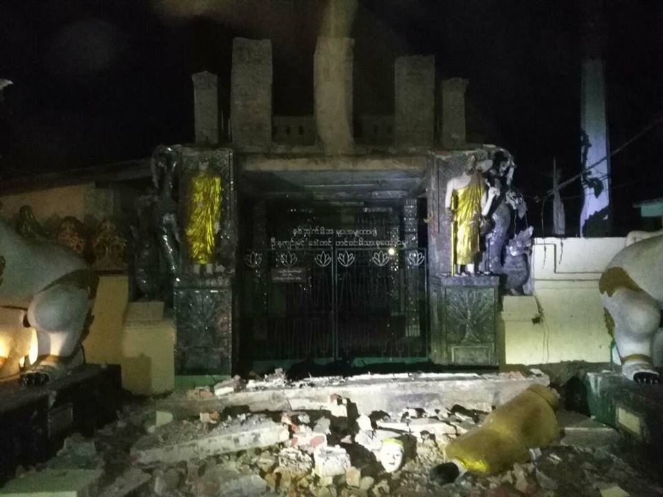 တိုက္ႀကီးၿမိဳ႕နယ္ကို ဗဟိုျပဳၿပီး ငလ်င္လႈပ္၊ ေနအိမ္အခ်ဳိ႔ပ်က္စီး၊ လူ ၂၀ေက်ာ္ ဒဏ္ရာရ (ဓာတ္ပုံ)