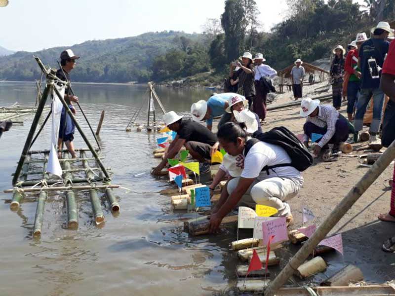သံလြင္ျမစ္ႀကီး အၿမဲရွင္သန္စြာ စီးဆင္းရန္ ေရေမ်ာလႈပ္ရွားမႈ ျပဳလုပ္ (သတင္းဓာတ္ပုံ)