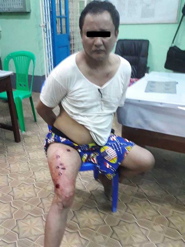 လူသတ္တရားခံေျပးက ဓားျဖင့္ျပန္လည္ခုခံရန္ျပဳ၊ ေသနတ္ျဖင့္ ပစ္ခတ္ဖမ္းဆီး