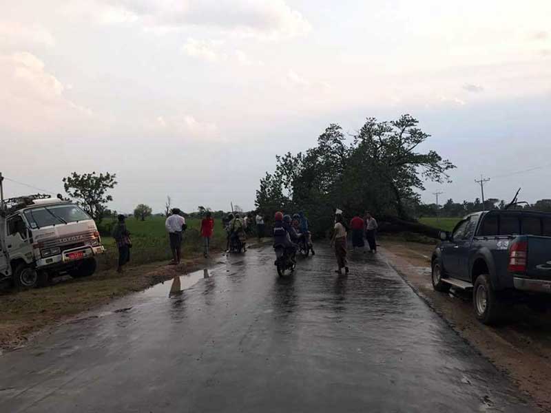ဒီပဲယင္းၿမိဳ႕နယ္တြင္ ေလျပင္းတိုက္ခတ္မႈေၾကာင့္ အပင္ႀကီးမ်ား ရာႏွင့္ခ်ီ ၿပိဳလဲ