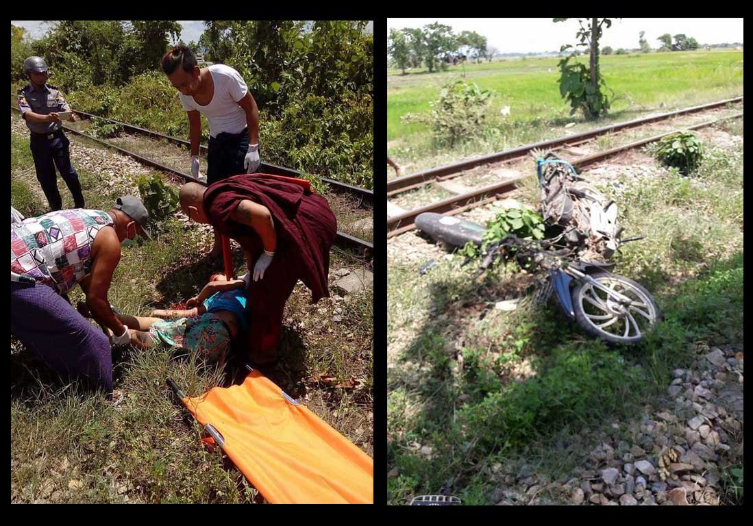 ရထားႏွင့္တိုက္မိၿပီး ဆိုင္ကယ္စီးလာသည့္ ၉ တန္း ေက်ာင္းသူ ေသဆံုး