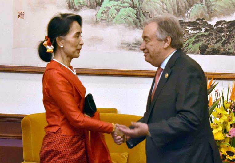 ကုလအတြင္းေရးမႉးခ်ဳပ္ကို ေဒၚေအာင္ဆန္းစုၾကည္ ေတြ႔ဆံု၊ ၂၁ ရာစုပင္လံုညီလာခံတက္ရန္ ဖိတ္ၾကား