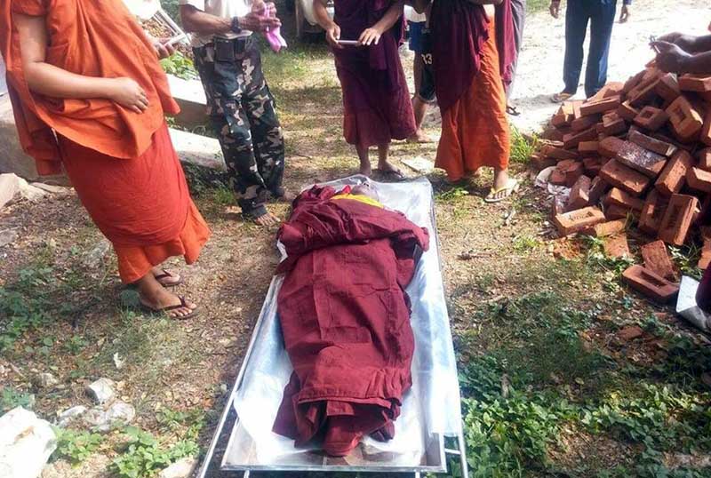 ေရနစ္ေပ်ာက္ဆံုး သံဃာေတာ္အား ထီးခ်ိဳင့္ၿမိဳ႕ သရက္ေမာ္ဆိပ္ကမ္းတြင္ ျပန္ေတြ႔