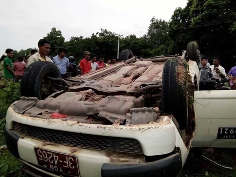 က်ိဳက္ထိုတြင္ ယာဥ္တစီး တိမ္းေမွာက္၊ ၂ ဦးေသ