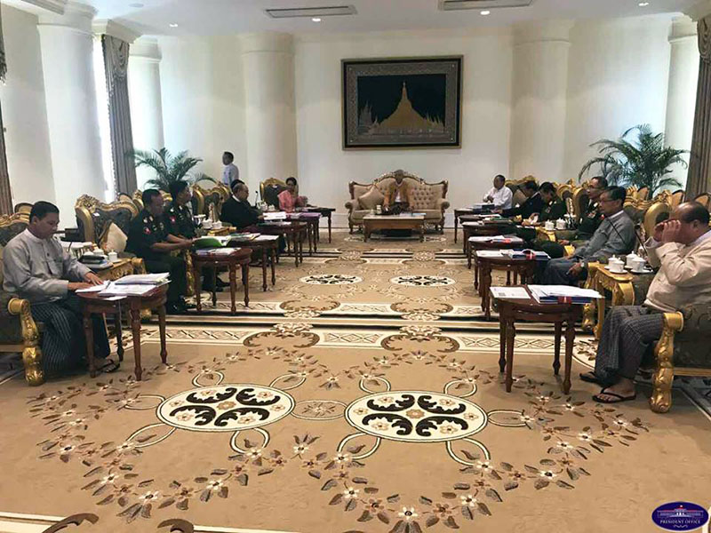 ရခုိင္ျပည္နယ္အေရး အထူးစည္းေ၀း သမၼတအိမ္ေတာ္တြင္ ျပဳလုပ္