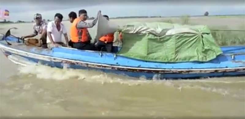 ငဝန္ျမစ္ကမ္းပါး ၿပိဳက်၊ လူေနအိမ္ ၆၀ ေက်ာ္ႏွင့္ ဘုန္းေတာ္ႀကီးေက်ာင္း အေရးေပၚေရႊ႕ေျပာင္း