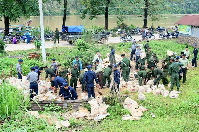 တနသၤာရီၿမိဳ႕တြင္ ျမစ္ေရ၀င္ေရာက္မည့္အႏၱရာယ္ ႀကိဳတင္ကာကြယ္ေရး  ျပဳလုပ္