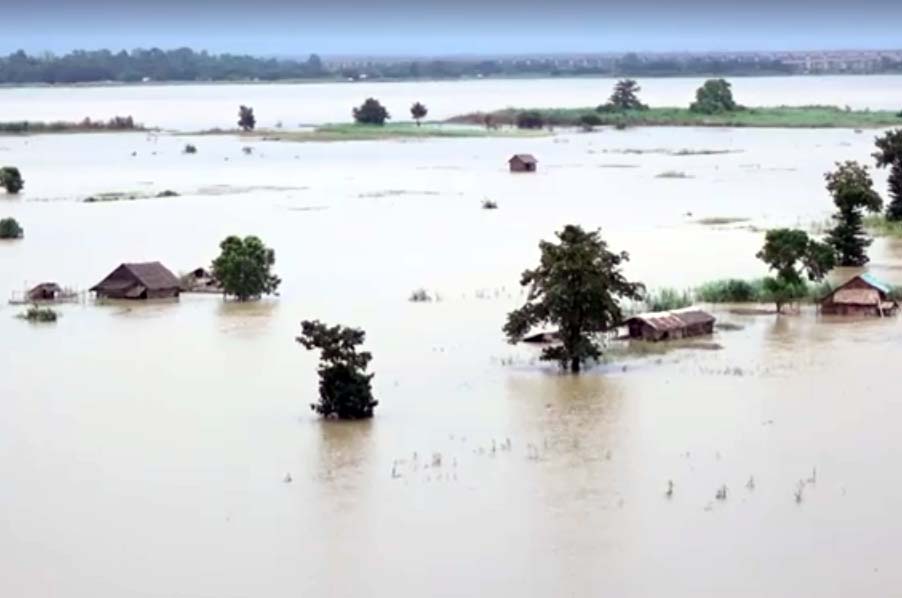ေညာင္တုန္းၿမိဳ႕တြင္  ျမစ္ေရ အႏၲရာယ္ေရအမွတ္ကို ေက်ာ္လြန္ေရာက္ရွိ