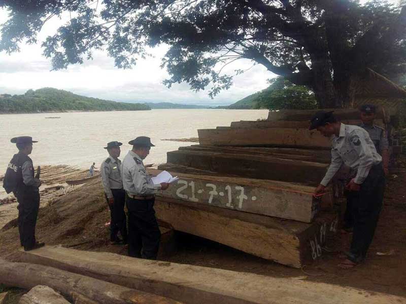 စစ္ကိုင္းတိုင္းတြင္ သစ္တန္ခ်ိန္ေပါင္း ၂၄၀၀ ေက်ာ္ ဖမ္းဆီးမိ