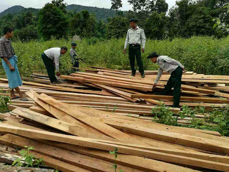 ဝန္းသိုၿမိဳ႕နယ္အတြင္း တရားမဝင္းကြ်န္းခြဲ ဆိုဒ္စံု ၈ တန္ေက်ာ္ ပိုင္ရွင္မဲ့ ဖမ္းမိ