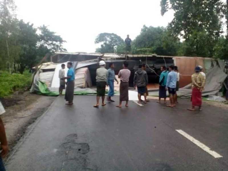 ရန္ကုန္-မႏၱေလး ကားလမ္းတြင္ ၁၈ ဘီးယာဥ္ တိမ္းေမွာက္