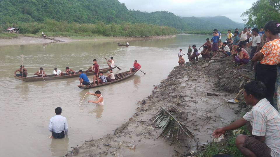 ရေသ့ေတာင္တြင္ ကူးတို႔ေလွေပၚမွျပဳတ္က်၍ ၁ ဦးေသဆုံး၊ ၁ ဦးေပ်ာက္ဆုံးေန
